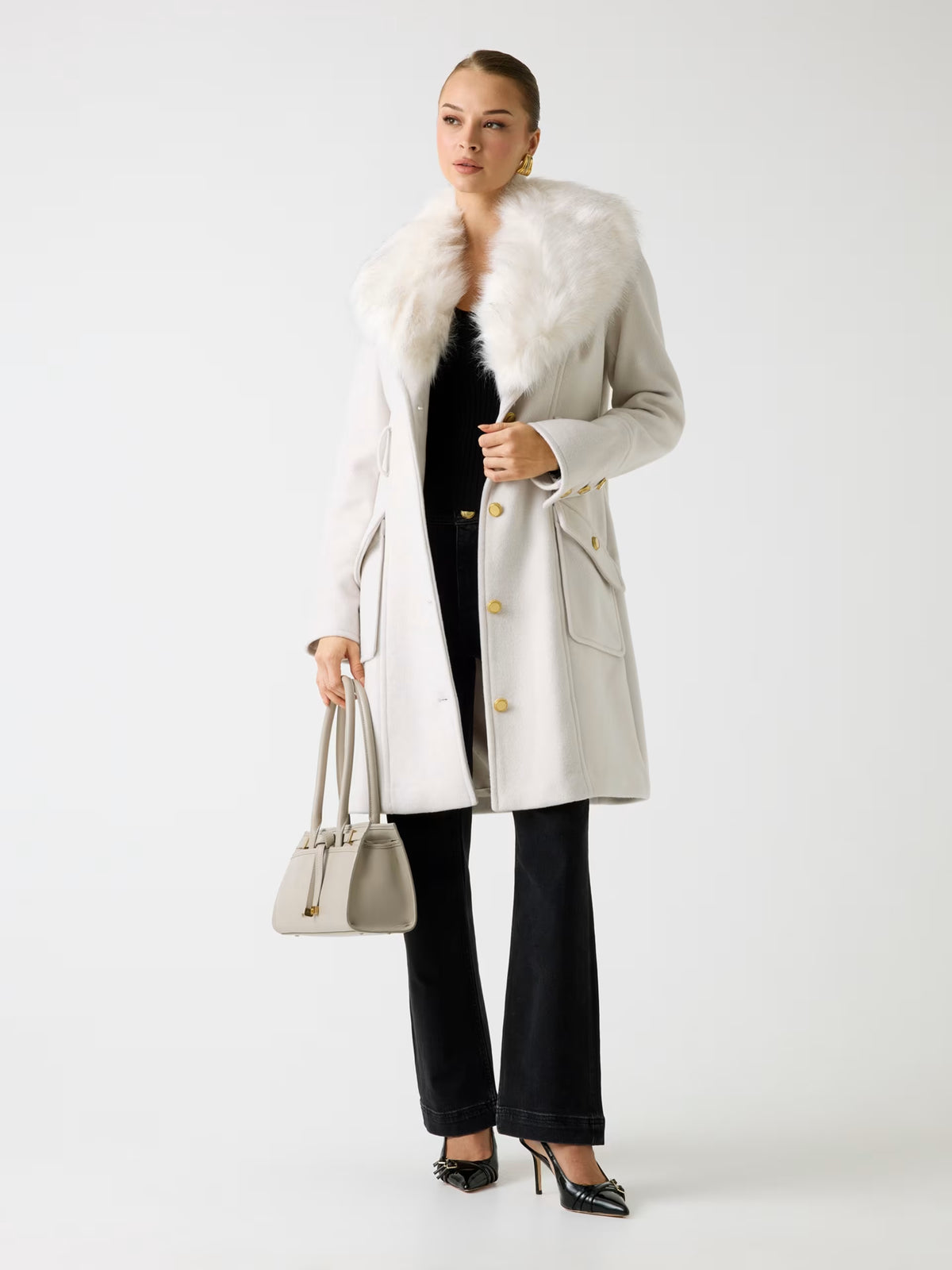 Abrigo midi de mezcla de lana Marciano