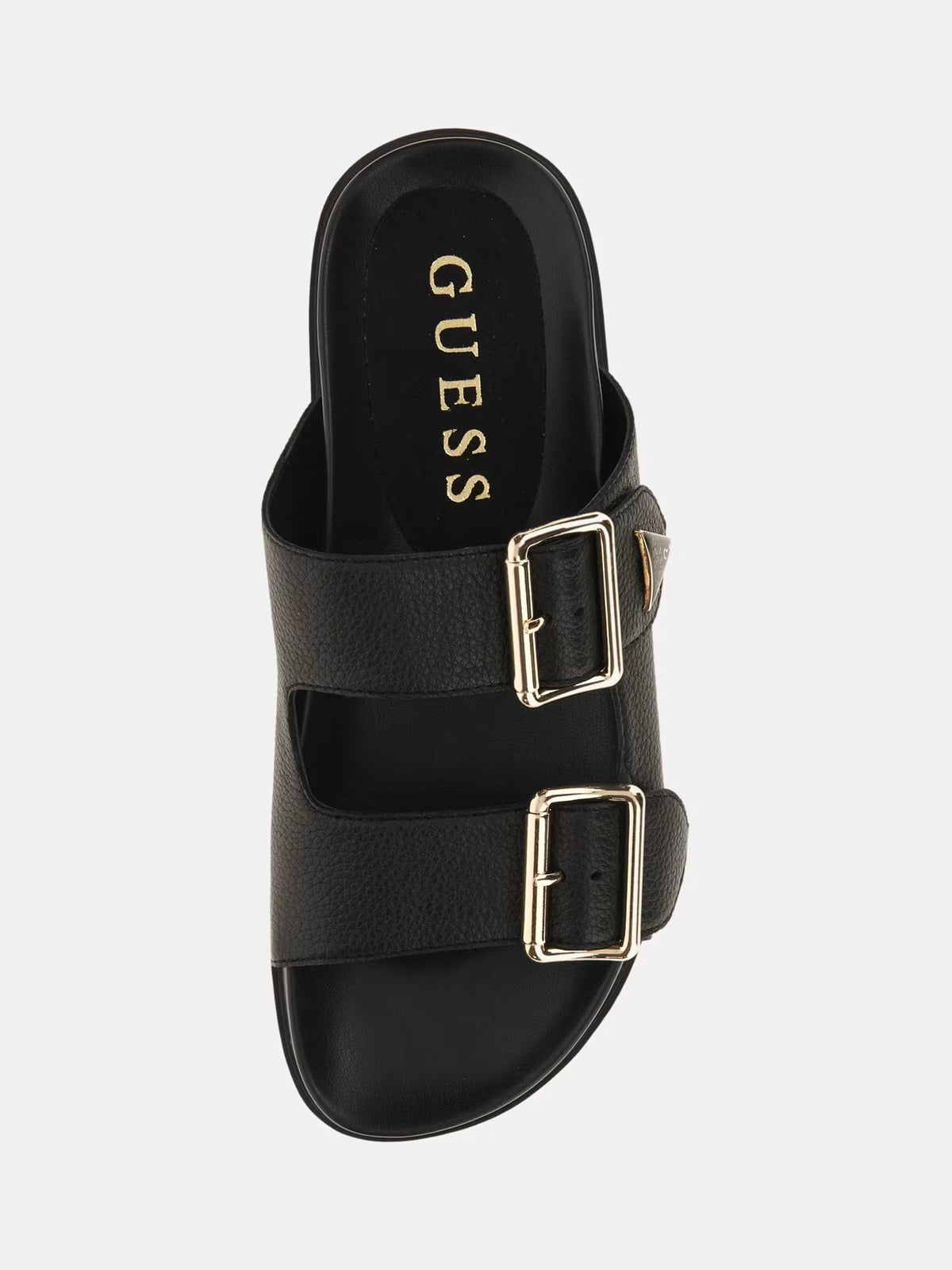 Sandalia de piel auténtica con cierre de hebilla