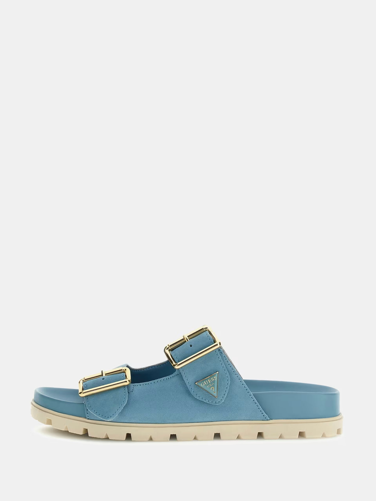 Sandalia de ante con cierre