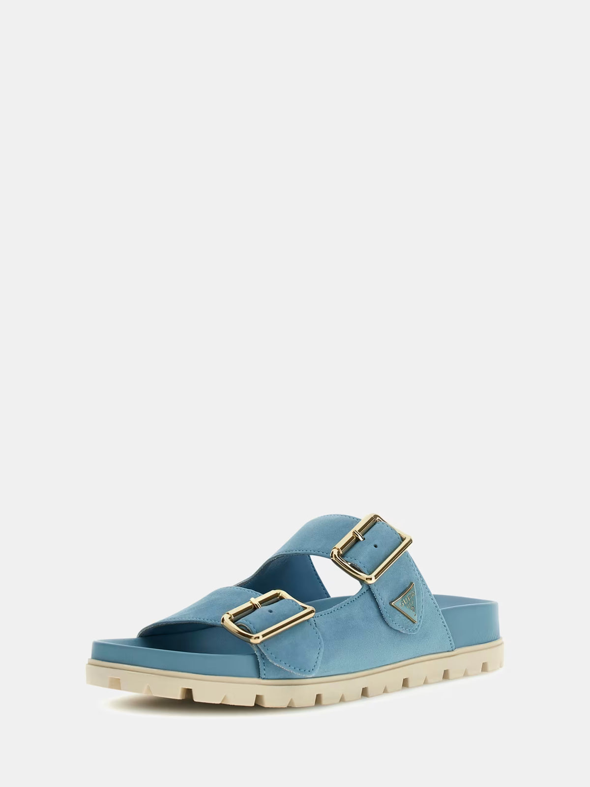 Sandalia de ante con cierre