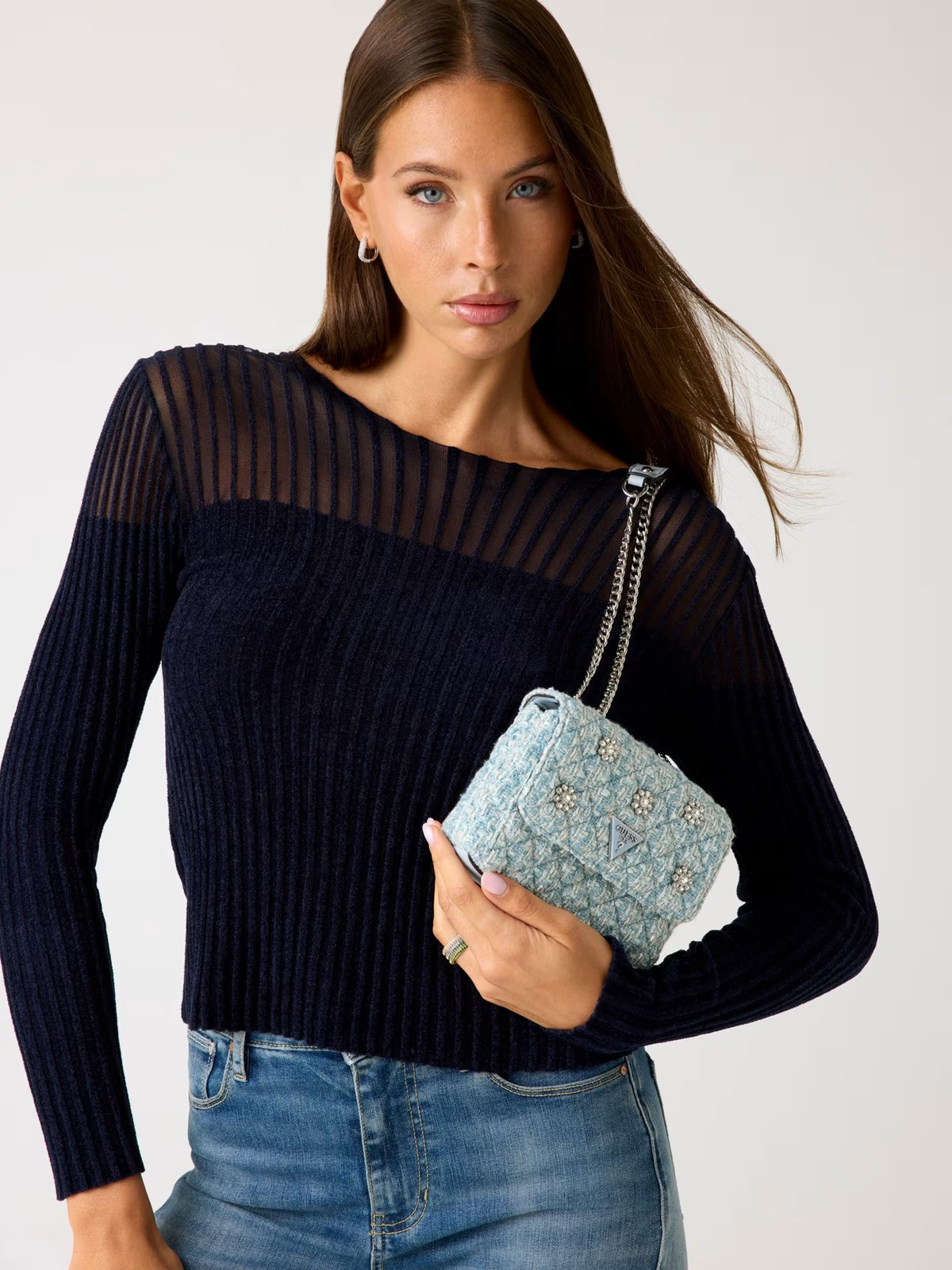 Bolso bandolera de tweed Everlee