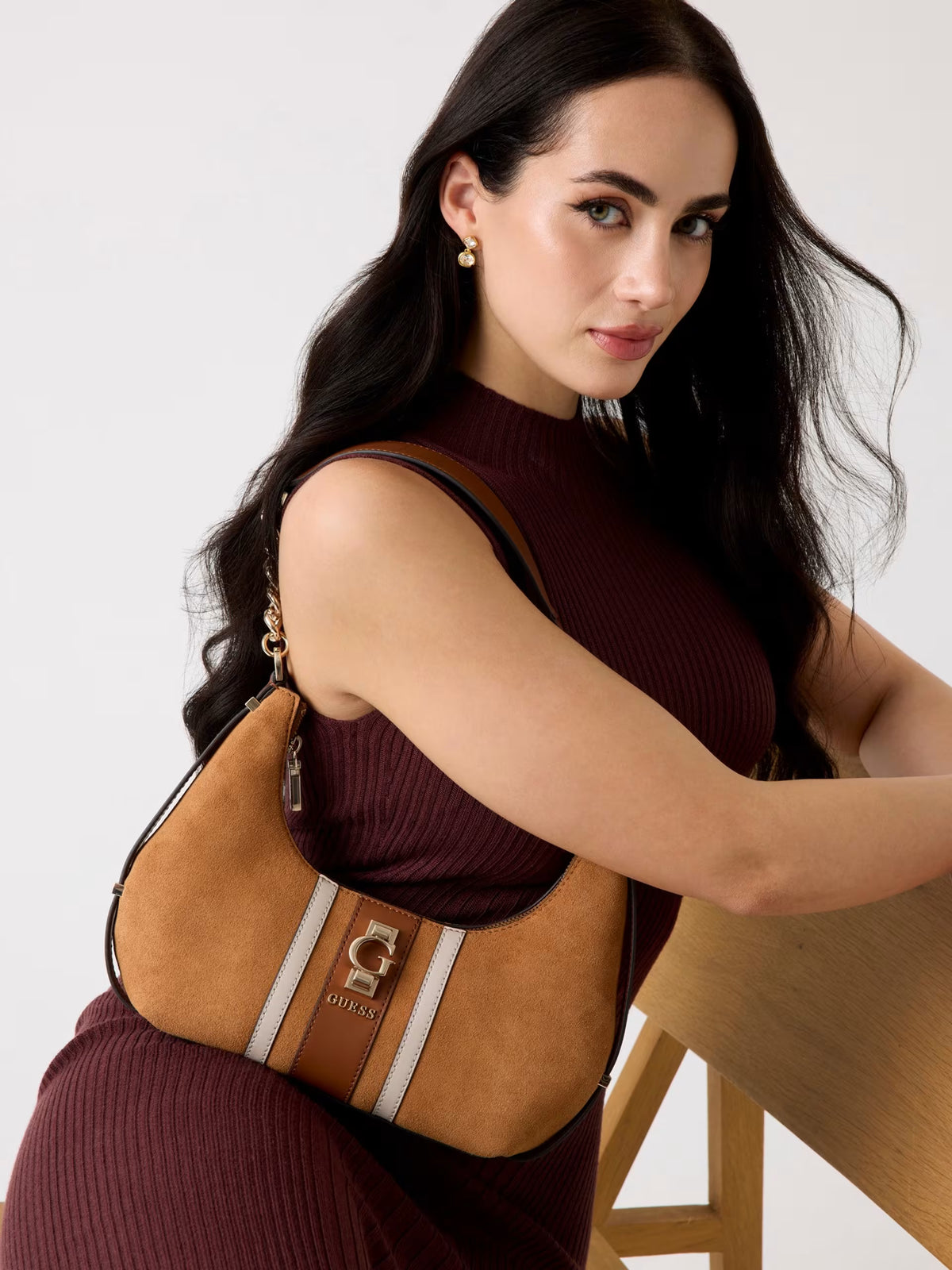 Mini bolso de hombro Erenia de piel auténtica