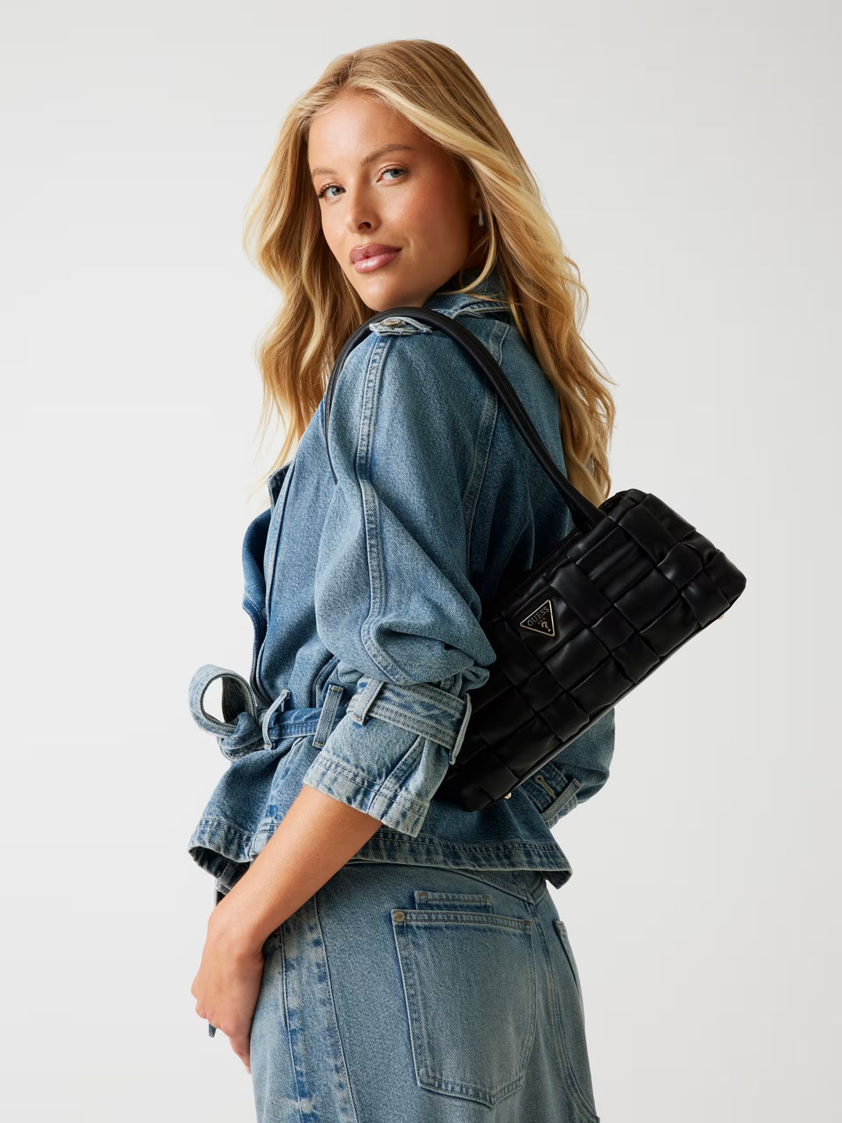 Mini bolso de hombro tejido Marion