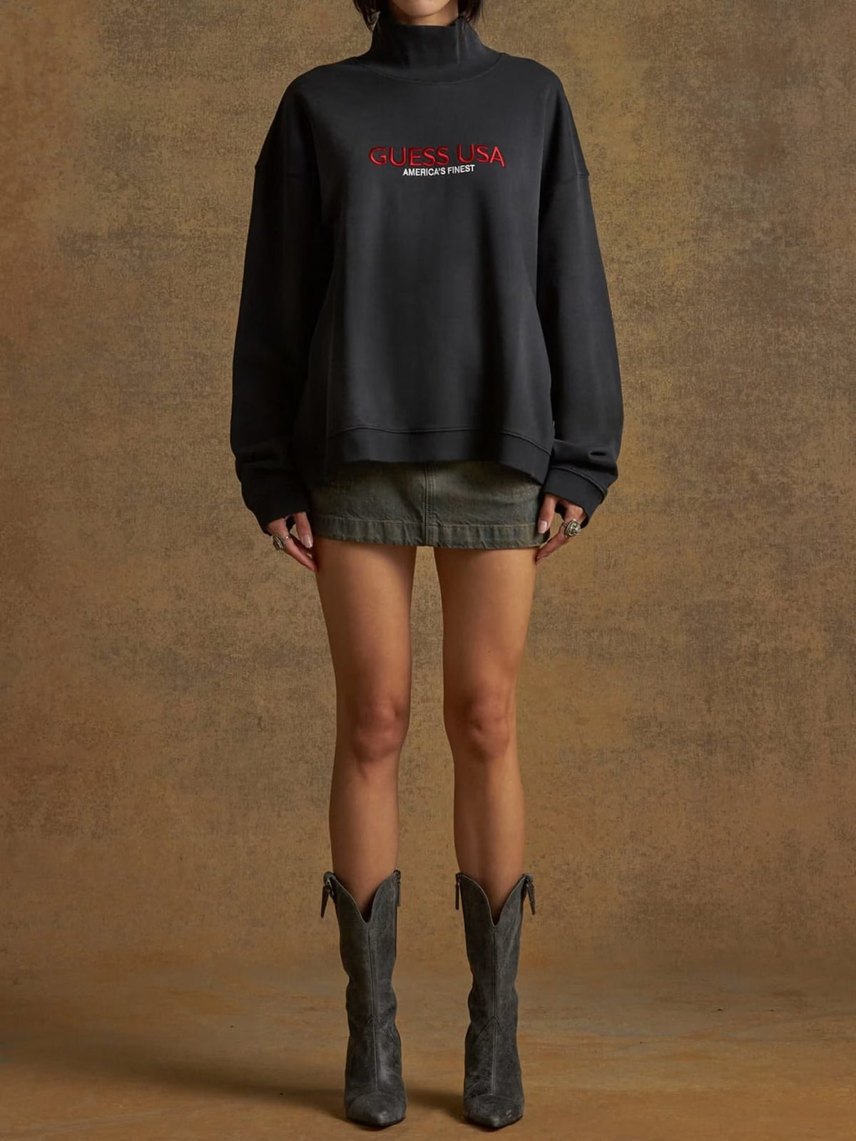 Botas de tacón de aguja de piel auténtica