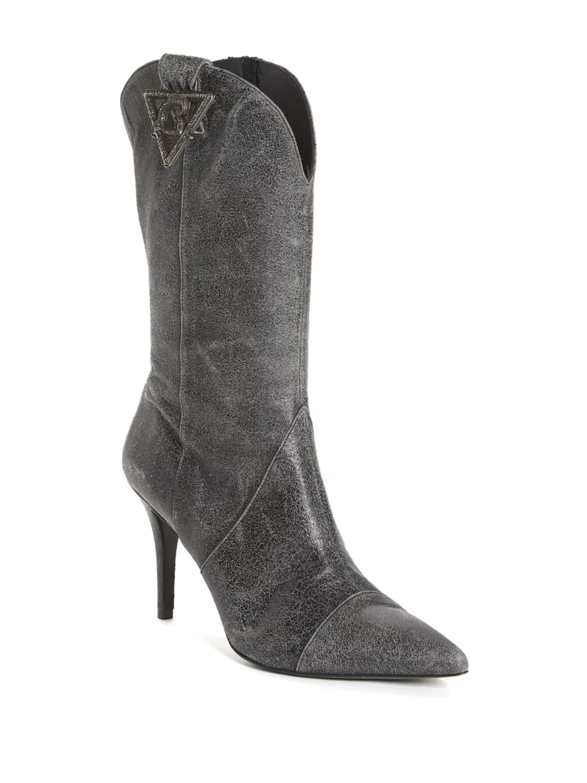 Botas de tacón de aguja de piel auténtica