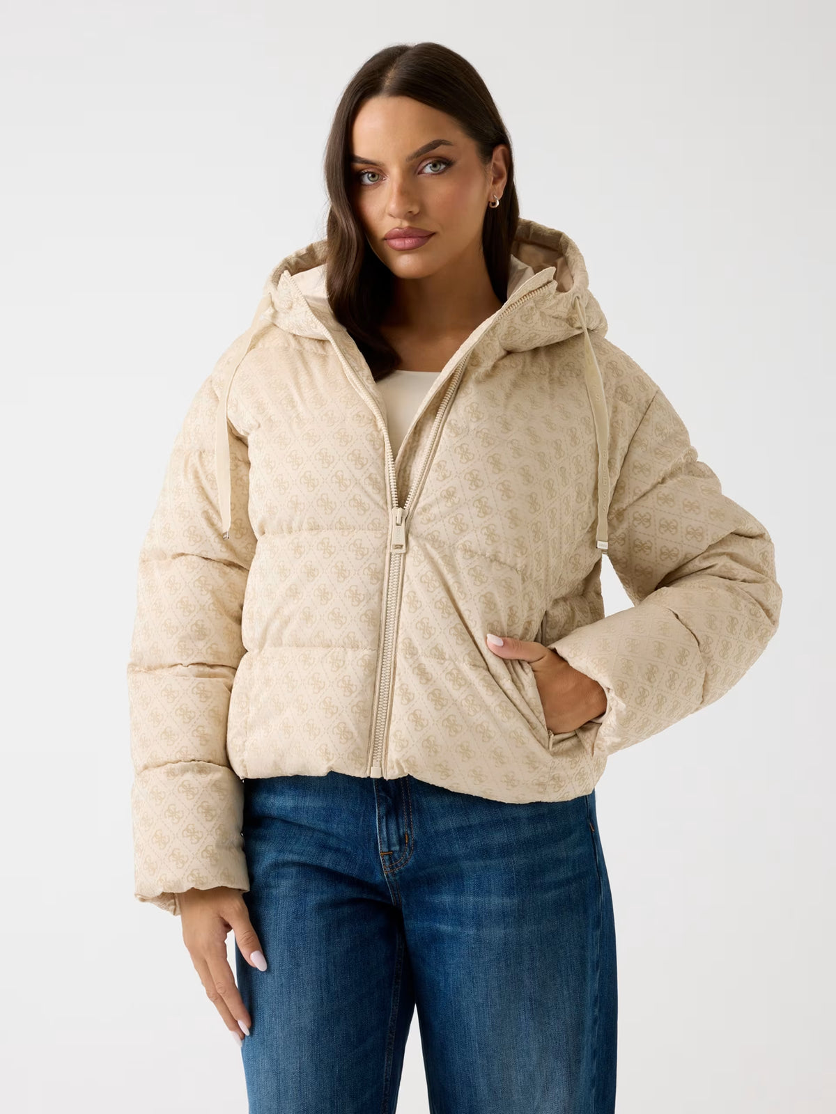 Chaqueta acolchada con logotipo 4G