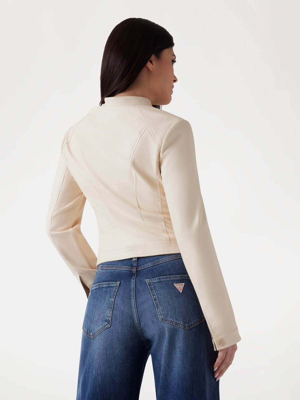 Chaqueta de motociclista de piel sintética